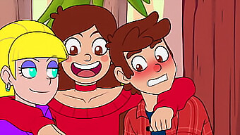 Gravity Falls Estrela Uma Paródia Pornô De Desenho Animado Com Ação Lésbica E Cowgirl.