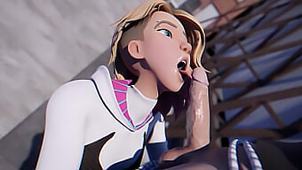 Vivi L'Eccitazione Suprema Con Le Abilità Di Deepthroat 3d Di Spider-Gwen