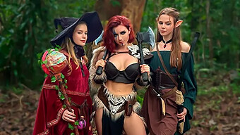 Rothaarige Vixen In D & D World Genießen Ein Heißes Sexabenteuer