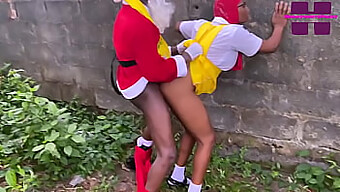 Santa'S Naughty Exchange With Hijab-Clad Girl Includes Oral And Vaginal Gifts.